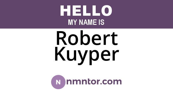 Robert Kuyper