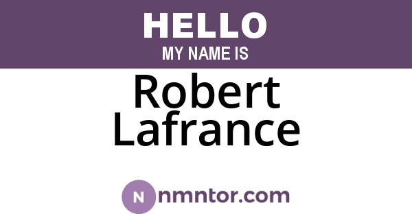 Robert Lafrance
