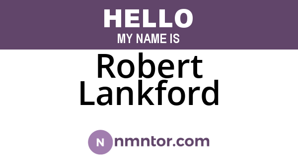 Robert Lankford