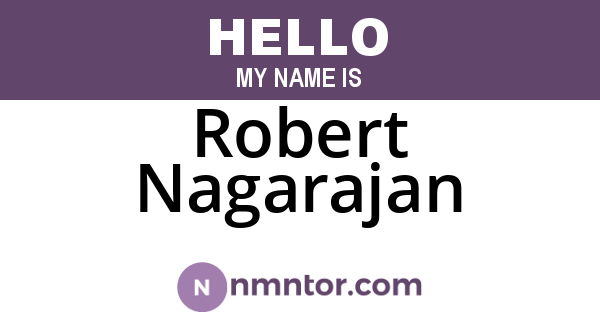 Robert Nagarajan