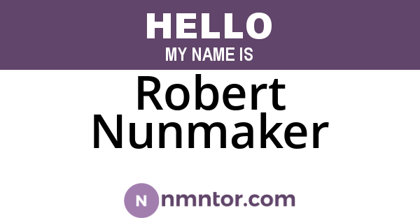 Robert Nunmaker