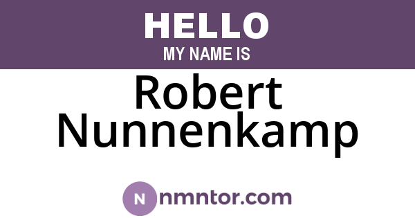 Robert Nunnenkamp