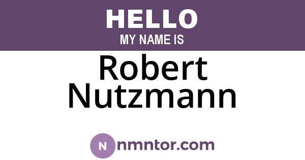 Robert Nutzmann