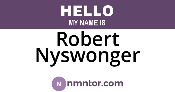 Robert Nyswonger