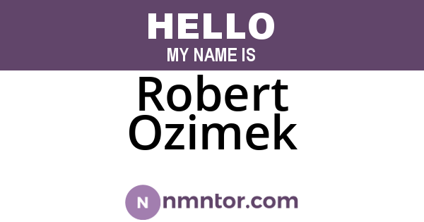 Robert Ozimek