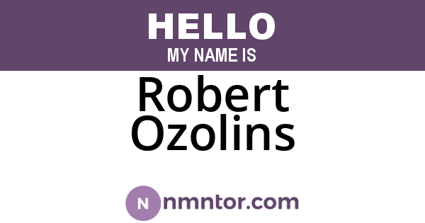 Robert Ozolins