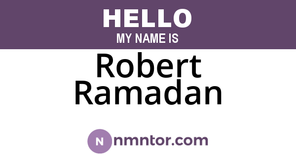 Robert Ramadan