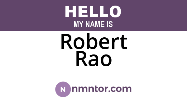 Robert Rao