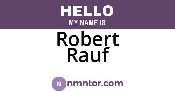 Robert Rauf