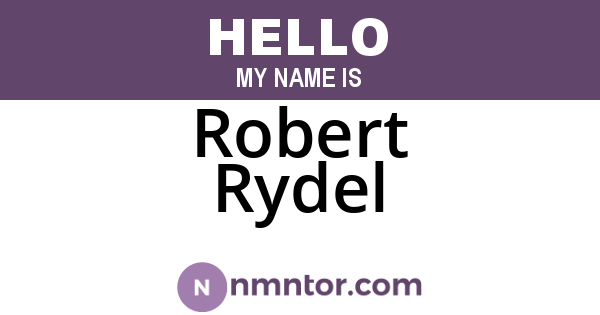 Robert Rydel