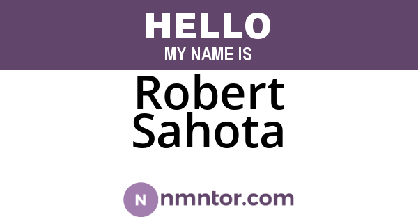 Robert Sahota