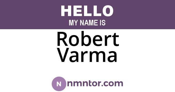Robert Varma