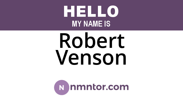 Robert Venson