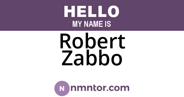 Robert Zabbo