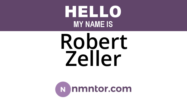 Robert Zeller