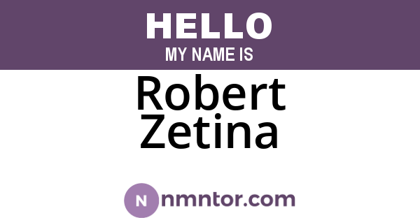 Robert Zetina