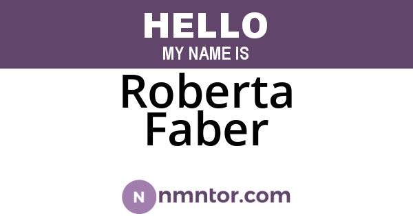Roberta Faber