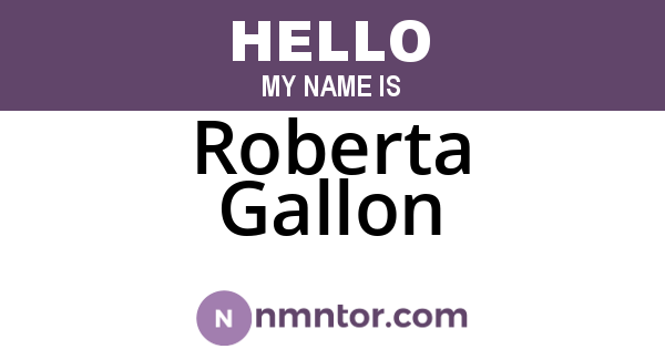 Roberta Gallon