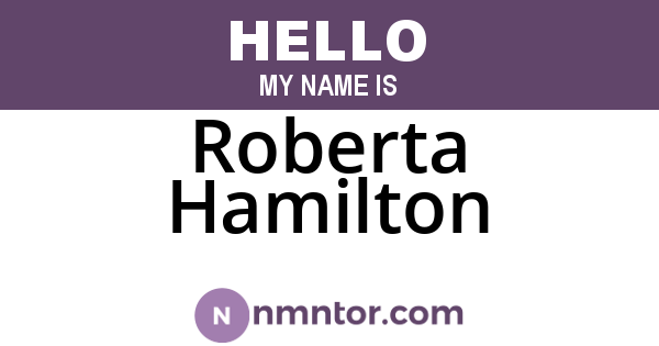 Roberta Hamilton