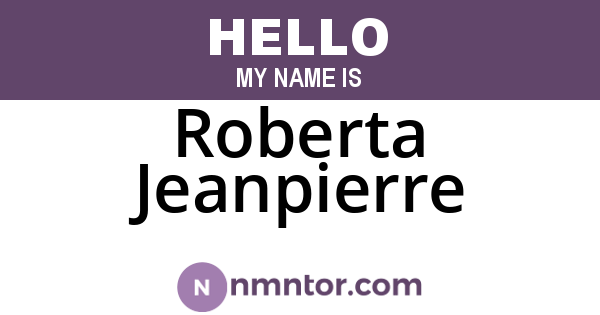 Roberta Jeanpierre