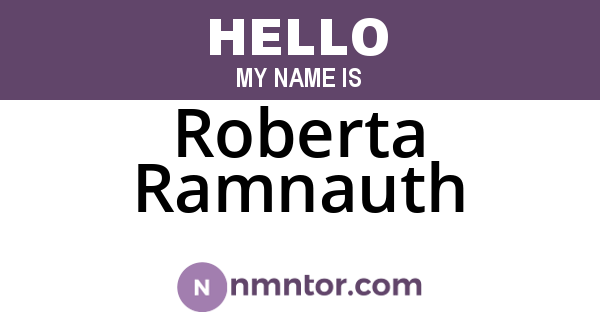 Roberta Ramnauth