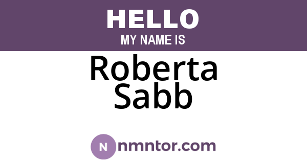 Roberta Sabb