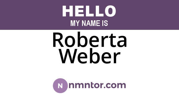 Roberta Weber