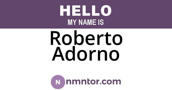 Roberto Adorno