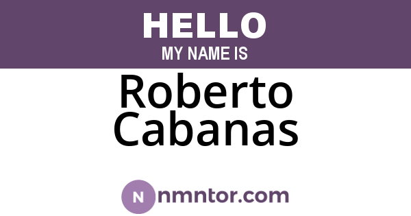 Roberto Cabanas