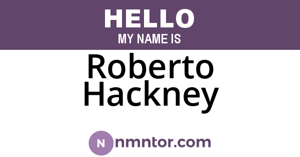 Roberto Hackney
