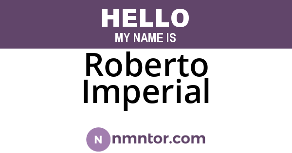 Roberto Imperial