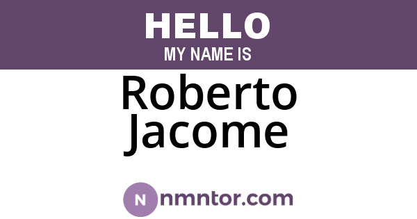 Roberto Jacome