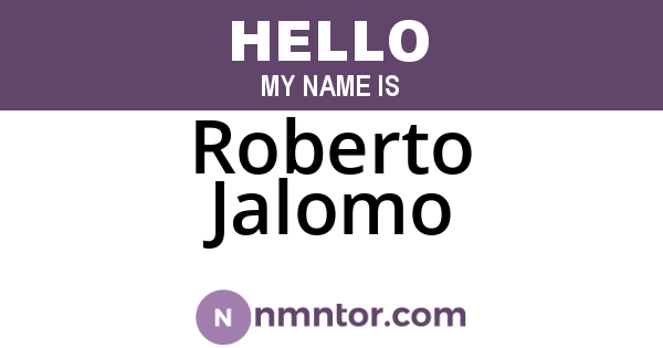 Roberto Jalomo