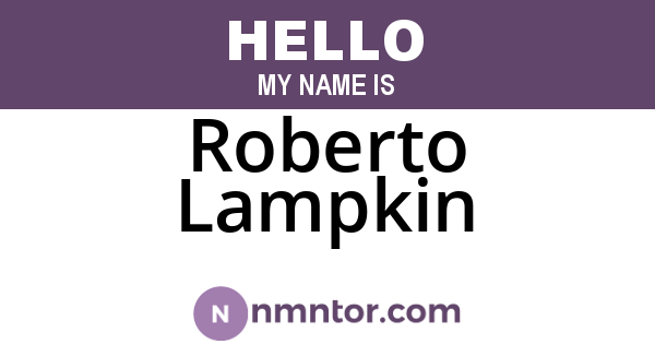 Roberto Lampkin