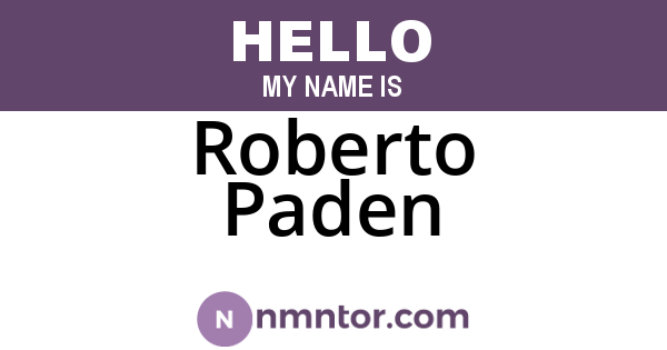 Roberto Paden
