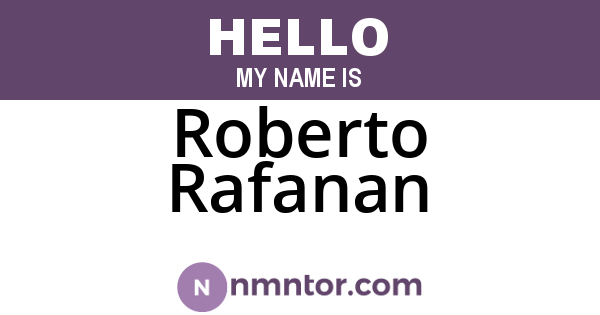 Roberto Rafanan
