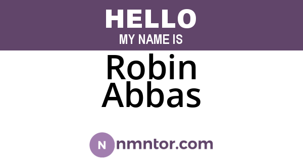 Robin Abbas