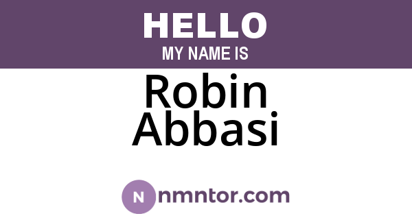Robin Abbasi