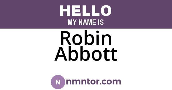 Robin Abbott