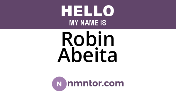 Robin Abeita