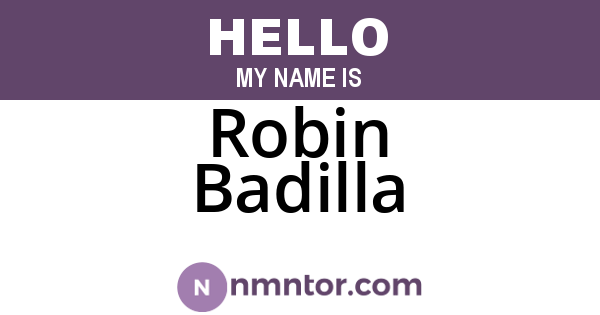 Robin Badilla