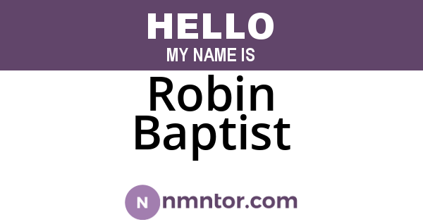 Robin Baptist