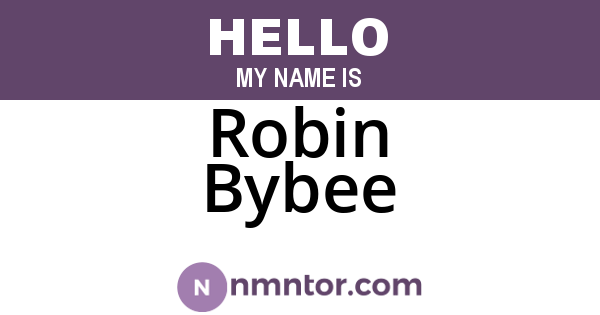 Robin Bybee