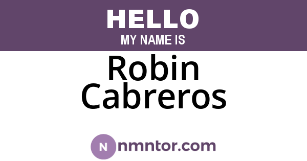 Robin Cabreros