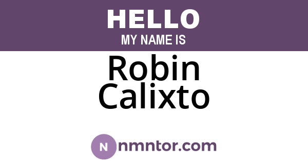 Robin Calixto