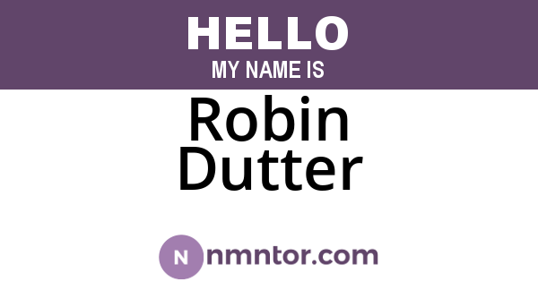 Robin Dutter