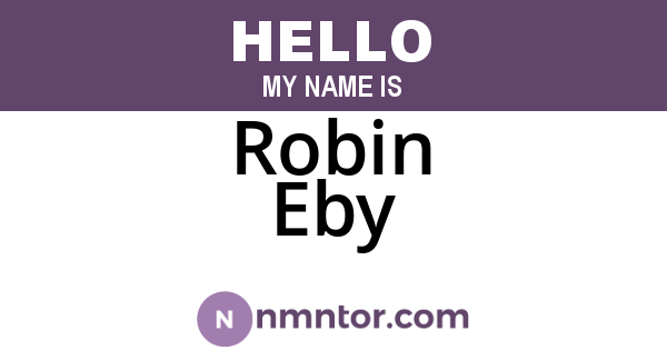 Robin Eby