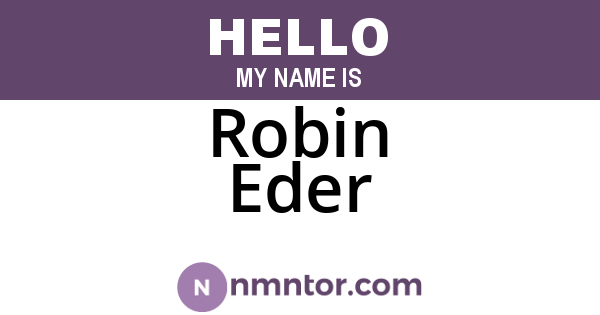 Robin Eder