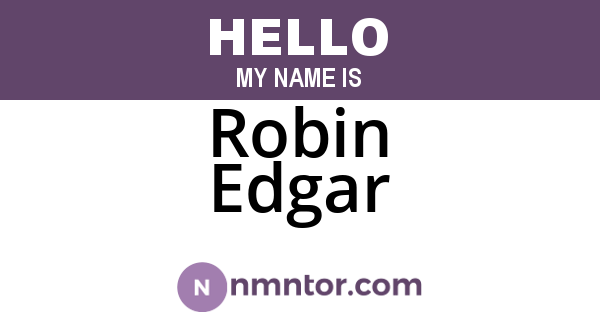 Robin Edgar