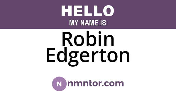Robin Edgerton
